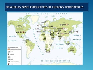 PRINCIPALES PAÍSES PRODUCTORES DE ENERGÍAS TRADICIONALESPRINCIPALES PAÍSES PRODUCTORES DE ENERGÍAS TRADICIONALES
 