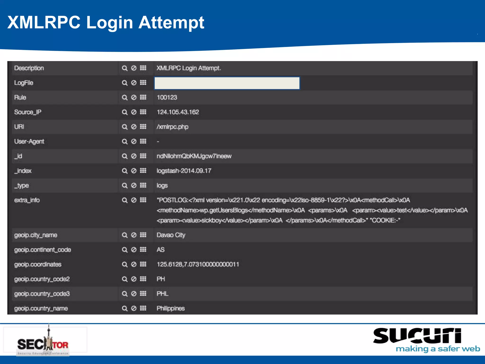 XMLRPC Login Attempt 
 