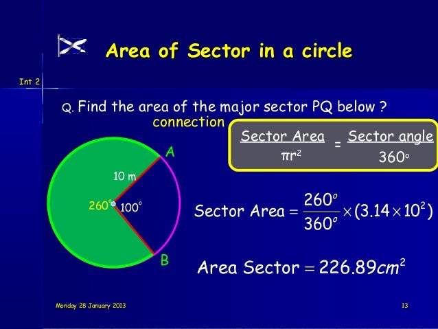 4 ways to calculate the area of a circle Sector circle