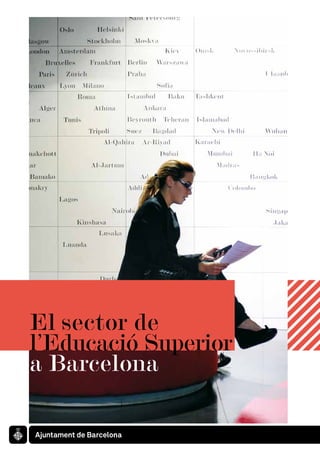 El sector de
l’Educació Superior
a Barcelona
 