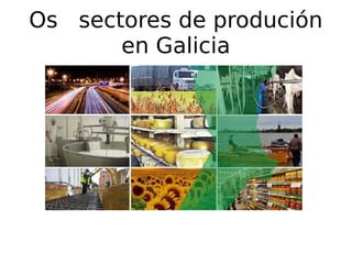 Os sectores de produción
en Galicia
 