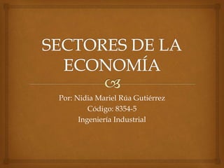 Por: Nidia Mariel Rúa Gutiérrez
Código: 8354-5
Ingeniería Industrial
 