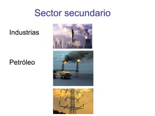 Sector secundario
Industrias



Petróleo
 