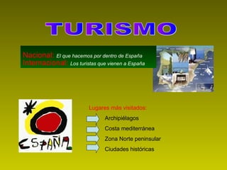 Nacional: El que hacemos por dentro de España
Internacional: Los turistas que vienen a España




                        ...