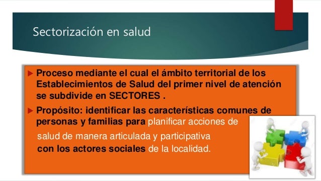 Que Es La Sectorizacion En Salud