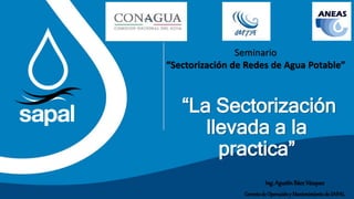 “La Sectorización
llevada a la
practica”
Ing.AgustínBáezVázquez
Gerentede Operacióny Mantenimientode SAPAL
Seminario
“Sectorización de Redes de Agua Potable”
 