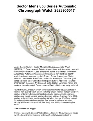 sector 850 automatic chronograph