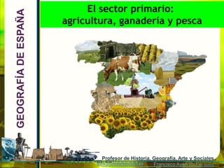 El sector primario:
GEOGRAFÍA DE ESPAÑA   agricultura, ganadería y pesca




                               Profesor de Hi...