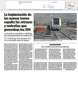02/08/13HERALDO DE SORIA
SORIA
Prensa: Diaria
Tirada: 3.346 Ejemplares
Difusión: 2.872 Ejemplares
Página: 5
Sección: LOCAL Valor: 703,00 € Área (cm2): 515,7 Ocupación: 48,56 % Documento: 1/1 Autor: Núm. Lectores: 17000
Cód:73029433
 