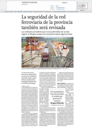 16/08/13DIARIO DE BURGOS
BURGOS
Prensa: Diaria
Tirada: 13.300 Ejemplares
Difusión: 11.240 Ejemplares
Página: 5
Sección: LOCAL Valor: 1.052,00 € Área (cm2): 458,8 Ocupación: 44,27 % Documento: 1/1 Autor: G.ARCE/ BURGOS Núm. Lectores: 121000
Cód:73374307
 