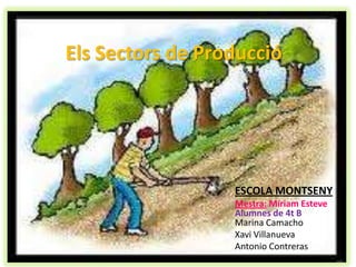 Els Sectors de Producció




                  ESCOLA MONTSENY
                  Mestra: Míriam Esteve
                  Alumnes de 4t B
                  Marina Camacho
                  Xavi Villanueva
                  Antonio Contreras
 