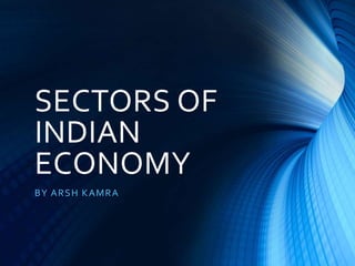 SECTORS OF
INDIAN
ECONOMY
BY ARSH KAMRA
 