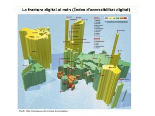 La fractura digital al món (Índex d’accessibilitat digital)




Font: http://wireless.ictp.trieste.it/simulator/
 