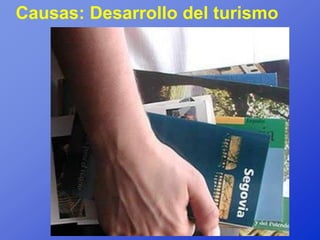 Causas: Desarrollo del turismo
 