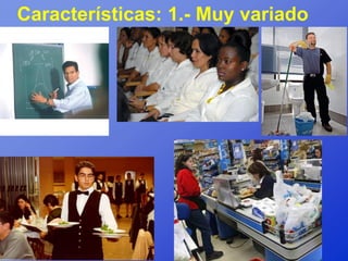 Características: 1.- Muy variado
 