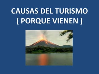 CAUSAS DEL TURISMO
 ( PORQUE VIENEN )
 