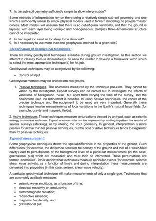 Geotechnical site investigation | PDF