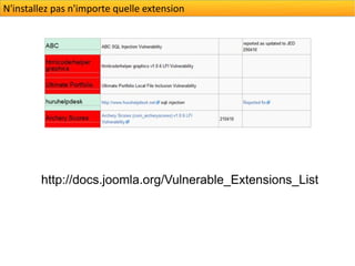 N'installez pas n'importe quelle extension




        http://docs.joomla.org/Vulnerable_Extensions_List
 