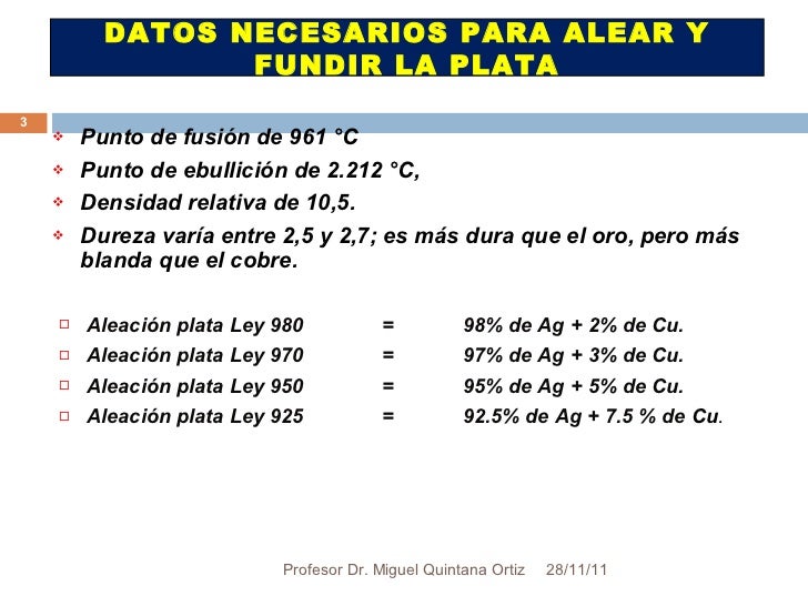 Punto De Fusion De La Plata