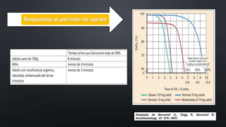 Respuesta al período de apnea 
Adaptado de Benumof JL, Dagg R, Benumof R: 
Anesthesiology, 87: 979, 1997) 
 