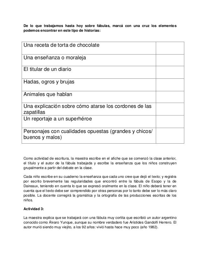 Secuencia Didactica Fabula