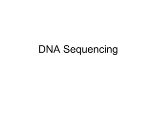 DNA Sequencing
 