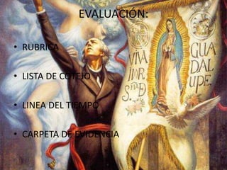 EVALUACIÓN:RUBRICALISTA DE COTEJOLINEA DEL TIEMPOCARPETA DE EVIDENCIA