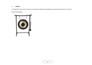 20
7. ANEXOS
En el apartado anexo vamos a presentar los materiales de diferentes actividades que se desarrollarán durante la secuencia.
BITS DE INTELIGENCIA
 