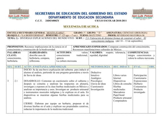 SECRETARIA DE EDUCACION DEL GOBIERNO DEL ESTADO
                                       DEPARTAMENTO DE EDUCACION SECUNDARI...