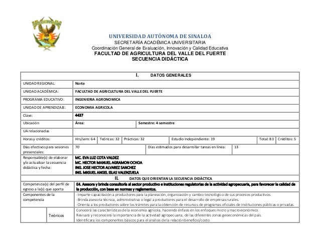 Secuencia Didactica Economia Agricola Final 2 1
