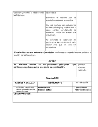 Secuencia didactica historia