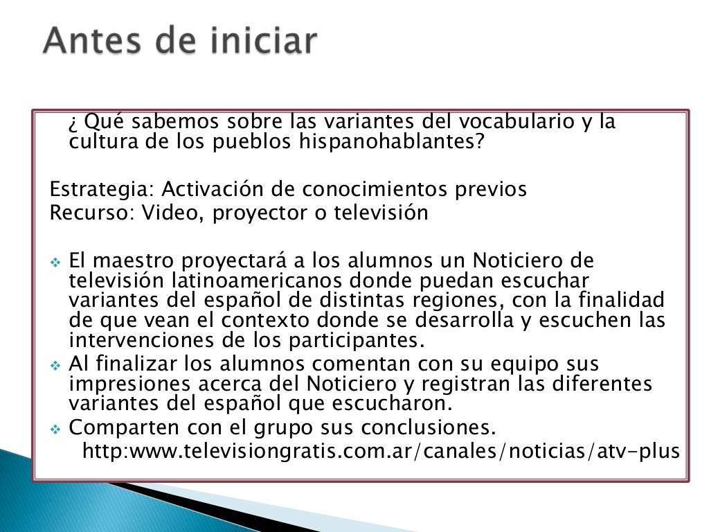 Secuencia didáctica español 2