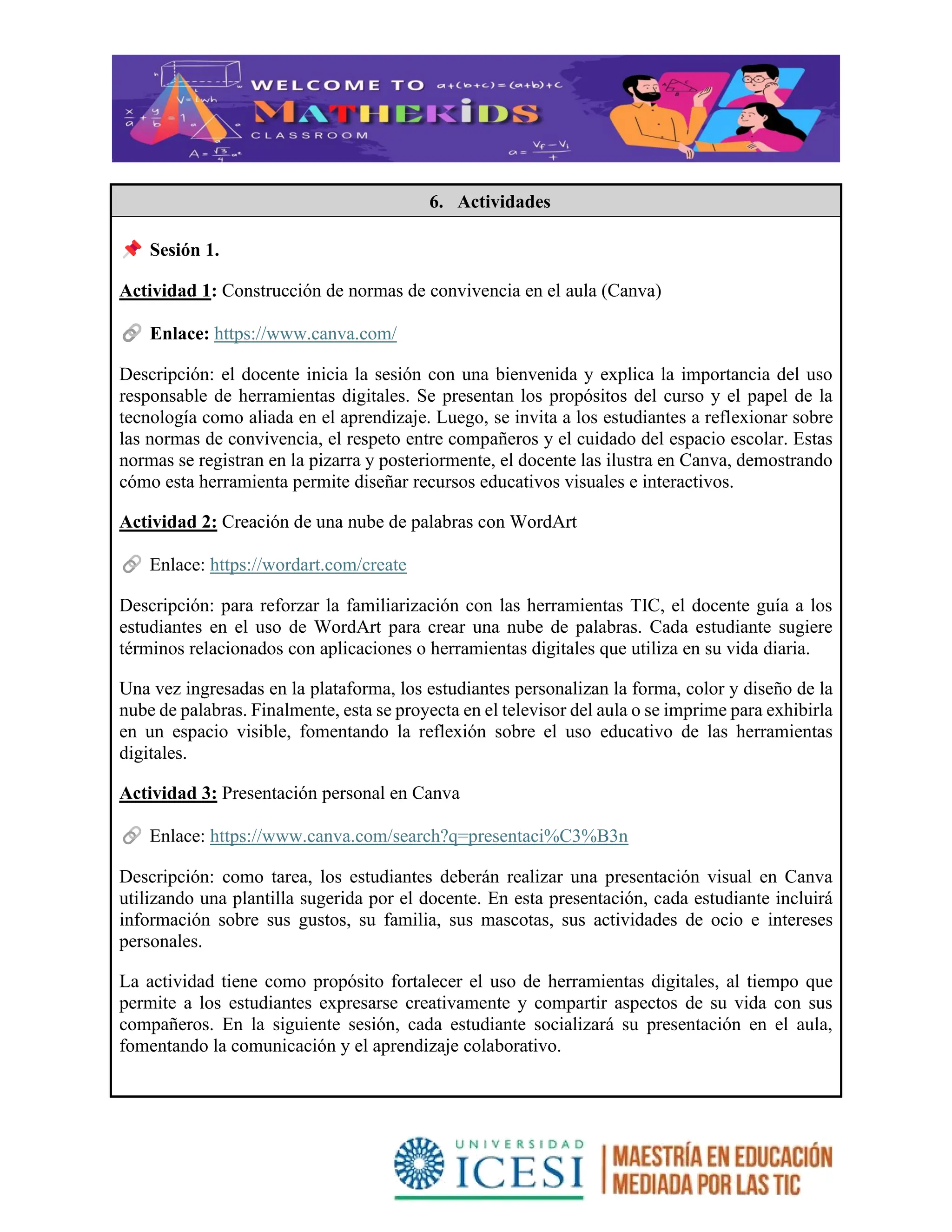 🚀 Secuencia didáctica Integración TIC en las matemáticas de cuarto ...