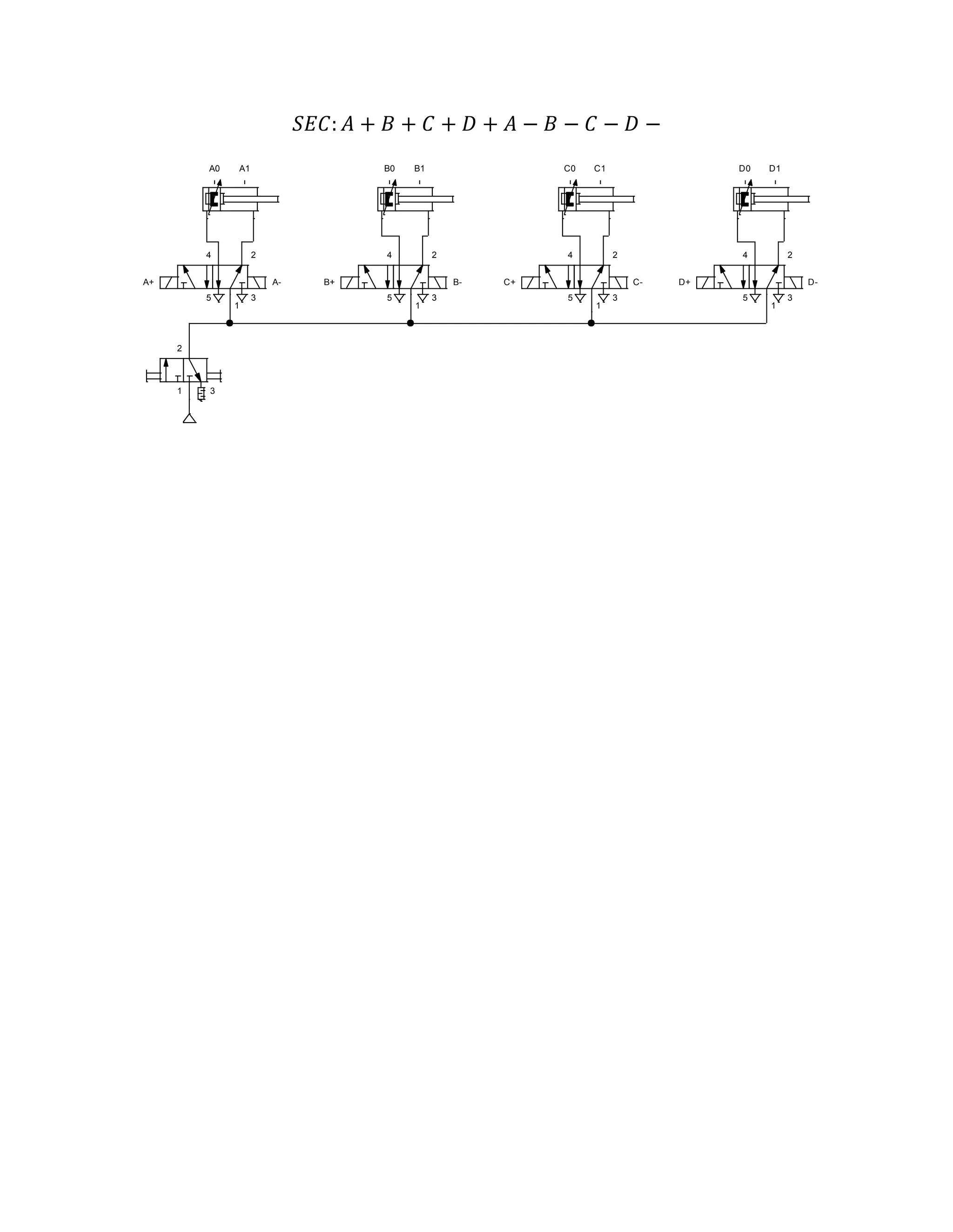 𝑆𝐸𝐶: 𝐴 + 𝐵 + 𝐶 + 𝐷 + 𝐴 − 𝐵 − 𝐶 − 𝐷 −
2
1 3
4 2
5
1
3
A+ A-
A0 A1
4 2
5
1
3
B+ B-
B0 B1
4 2
5
1
3
D+ D-
D0 D1
C0 C1
4 2
5
1
3
C+ C-
 