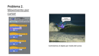 Problema 2.
Movimiento por
cursor
Controlamos el objeto por medio del cursos
 