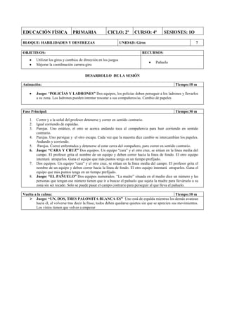 Secuencias didácticas sobre giros segundo ciclo