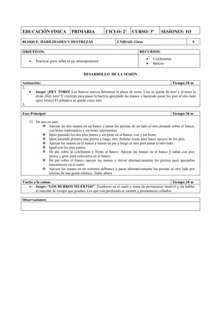 Secuencias didácticas sobre giros segundo ciclo