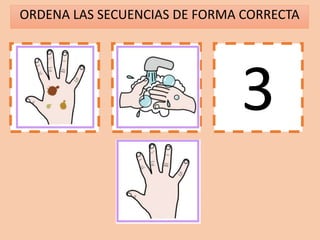 ORDENA LAS SECUENCIAS DE FORMA CORRECTA
1 2 3
 