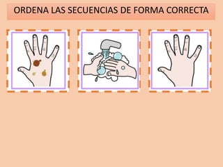 ORDENA LAS SECUENCIAS DE FORMA CORRECTA
1 2 3
 