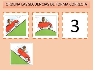 ORDENA LAS SECUENCIAS DE FORMA CORRECTA
1 2 3
 