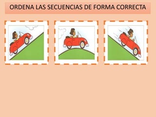 ORDENA LAS SECUENCIAS DE FORMA CORRECTA
1 2 3
 