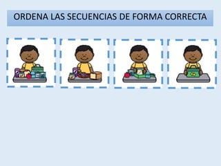 1 3 4
2
ORDENA LAS SECUENCIAS DE FORMA CORRECTA
 