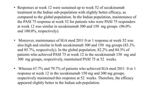 Secukinumab efficacy and safety in psoriasis | PPTX