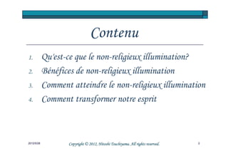 Non-religieux illumination (French)