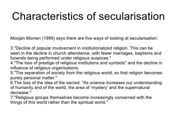 secularisation thesis definition