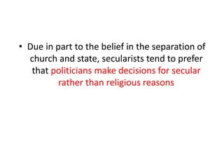 Eliminating discrimination on the basis of religion</li></ul>This is said to <br /><ul><li>add to democracy