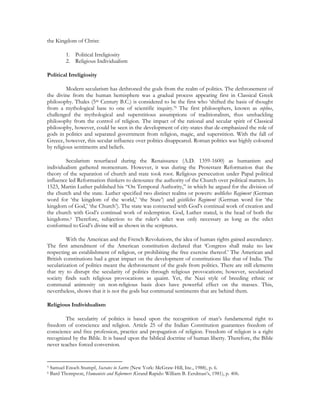Secularism and the kingdom of Christ | PDF