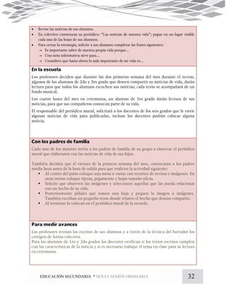 32EDUCACIÓN SECUNDARIA * SEXTA SESIÓN ORDINARIA










 