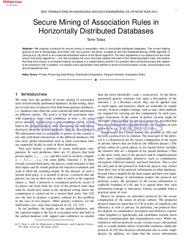 Distributed database research papers
