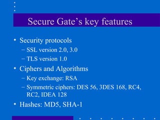 Secure Gate / Reverse Proxy - WAF 1ere génération / Datelec | PPT
